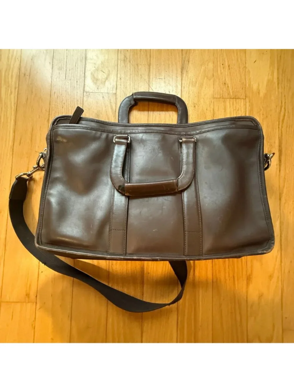 Vintage Coach Brown Leather Messenger Bag *Imperfections F1369